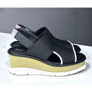 Sorel Sandals Womens 8.5 Joanie iii Platform Slingback Wedge Black Chunky